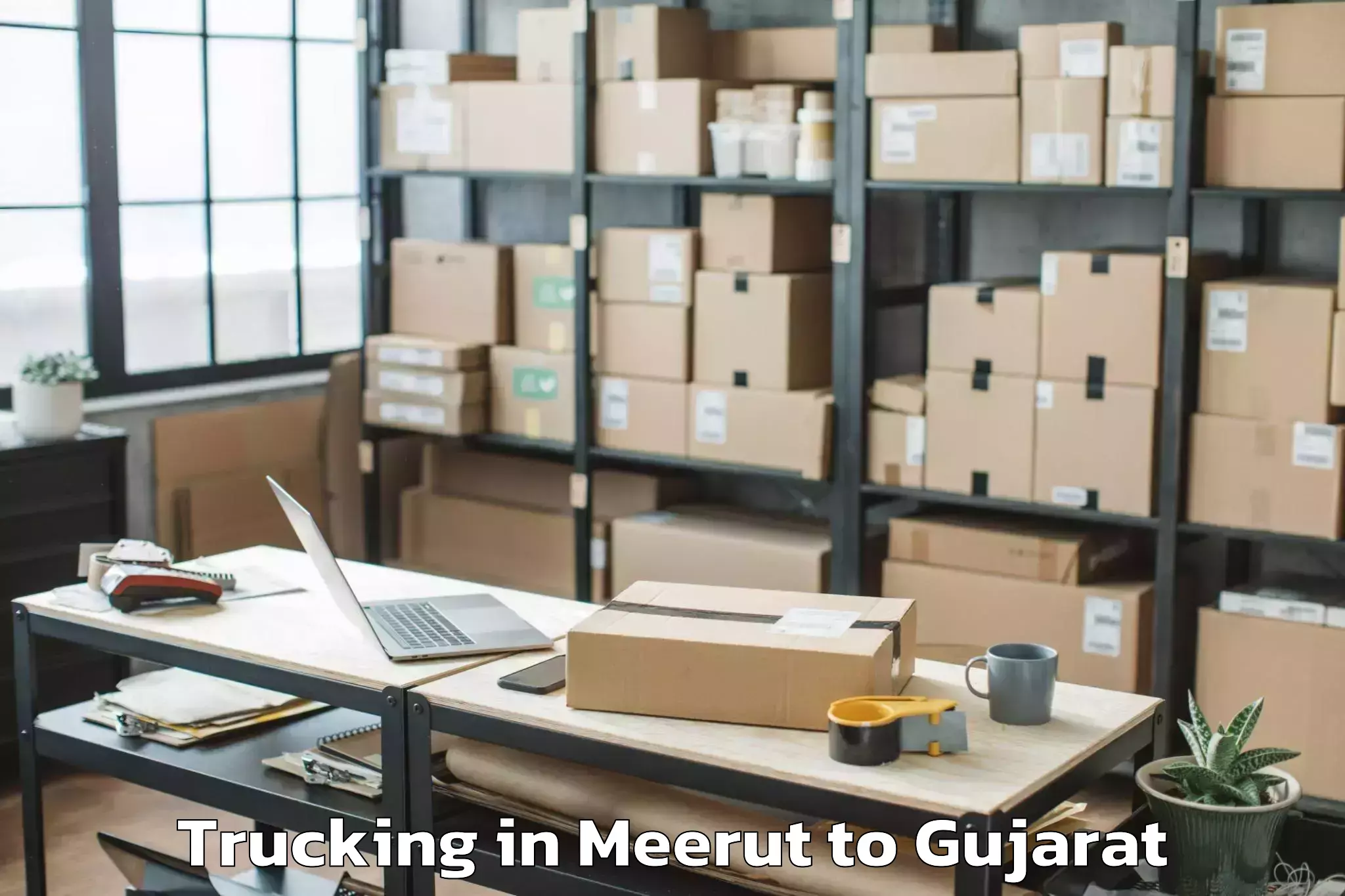 Hassle-Free Meerut to Wankaner Trucking